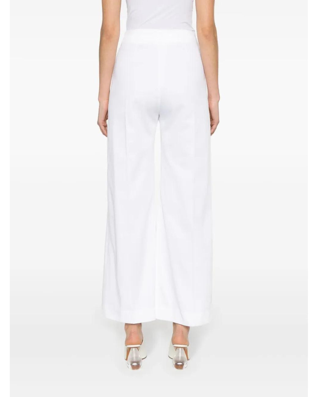 Patou White Iconic Wide-Leg Trousers
