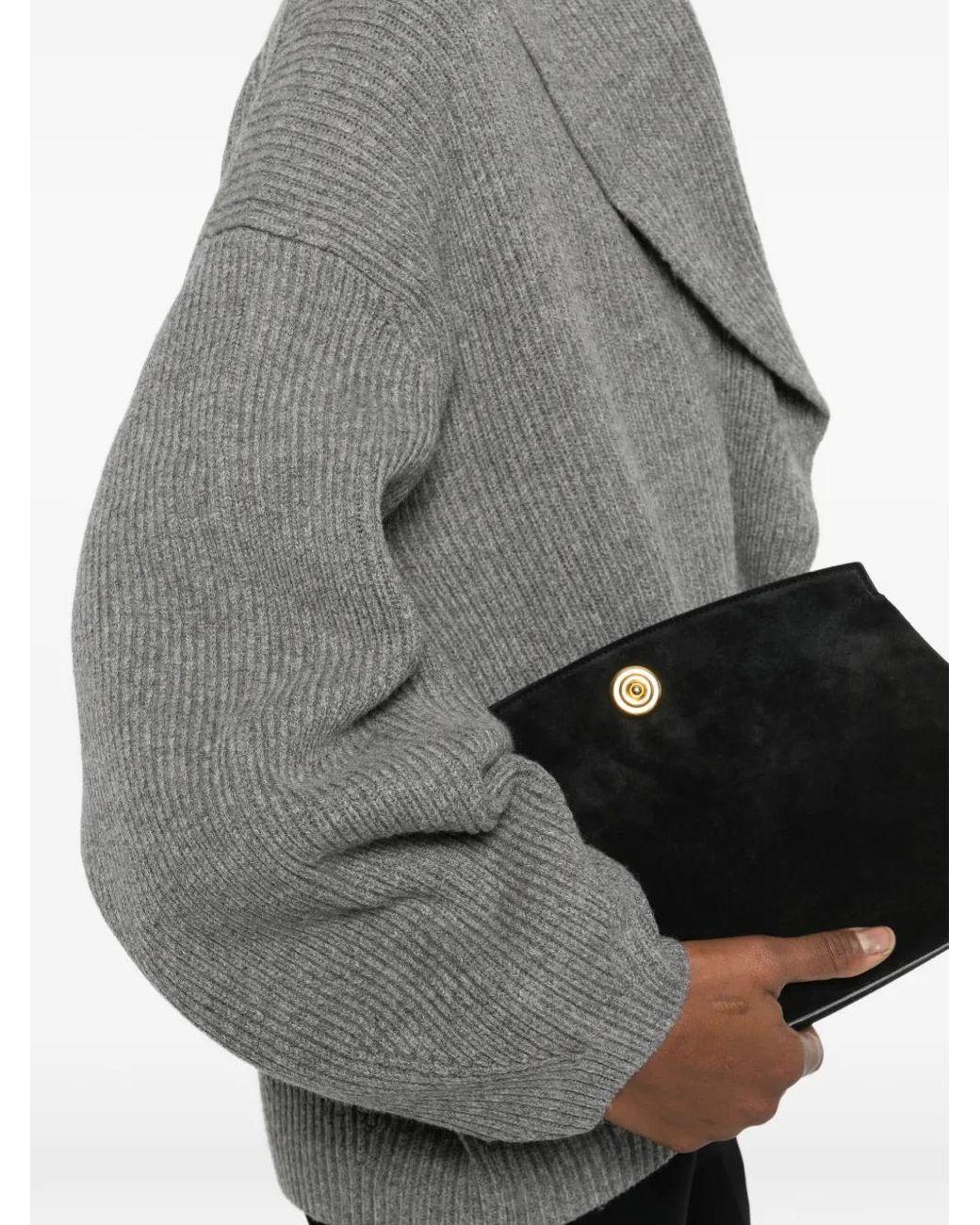 ROTATE BIRGER CHRISTENSEN Gray Geknöpfter Cardigan