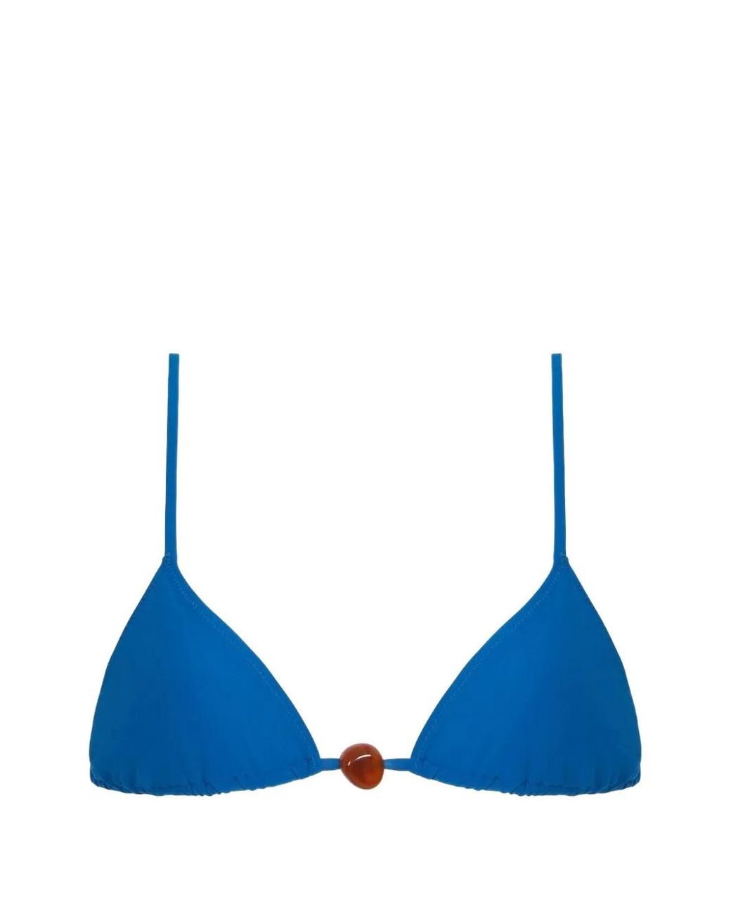 Tropic of C Blue Equator Bead-Embellished Bikini Top