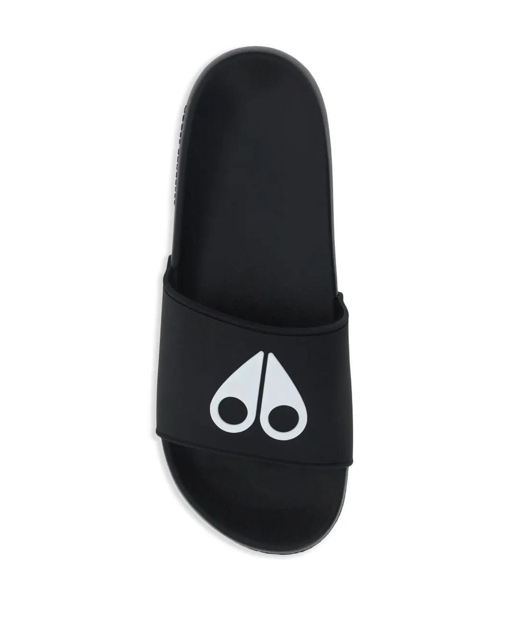 Moose Knuckles Black Logo Icon Sport Slides for men