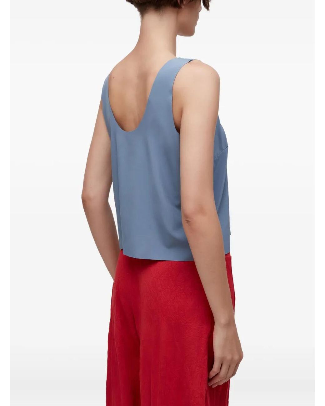 Osklen Blue Superlight Scoop-Neck Top