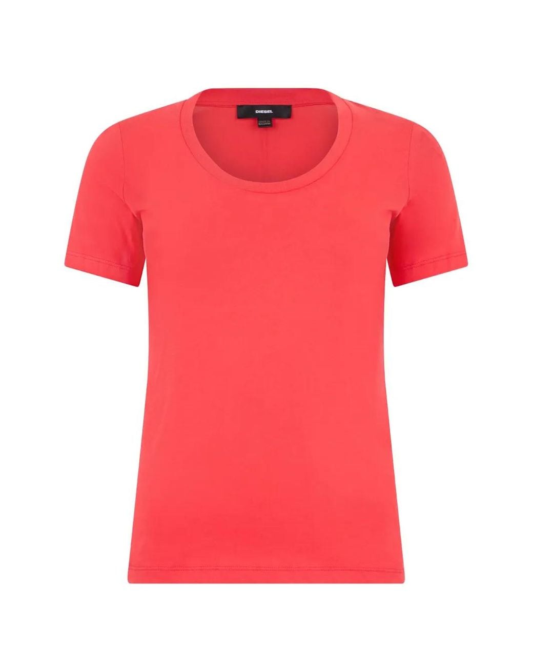DIESEL Red Short-Sleeve T-Shirt