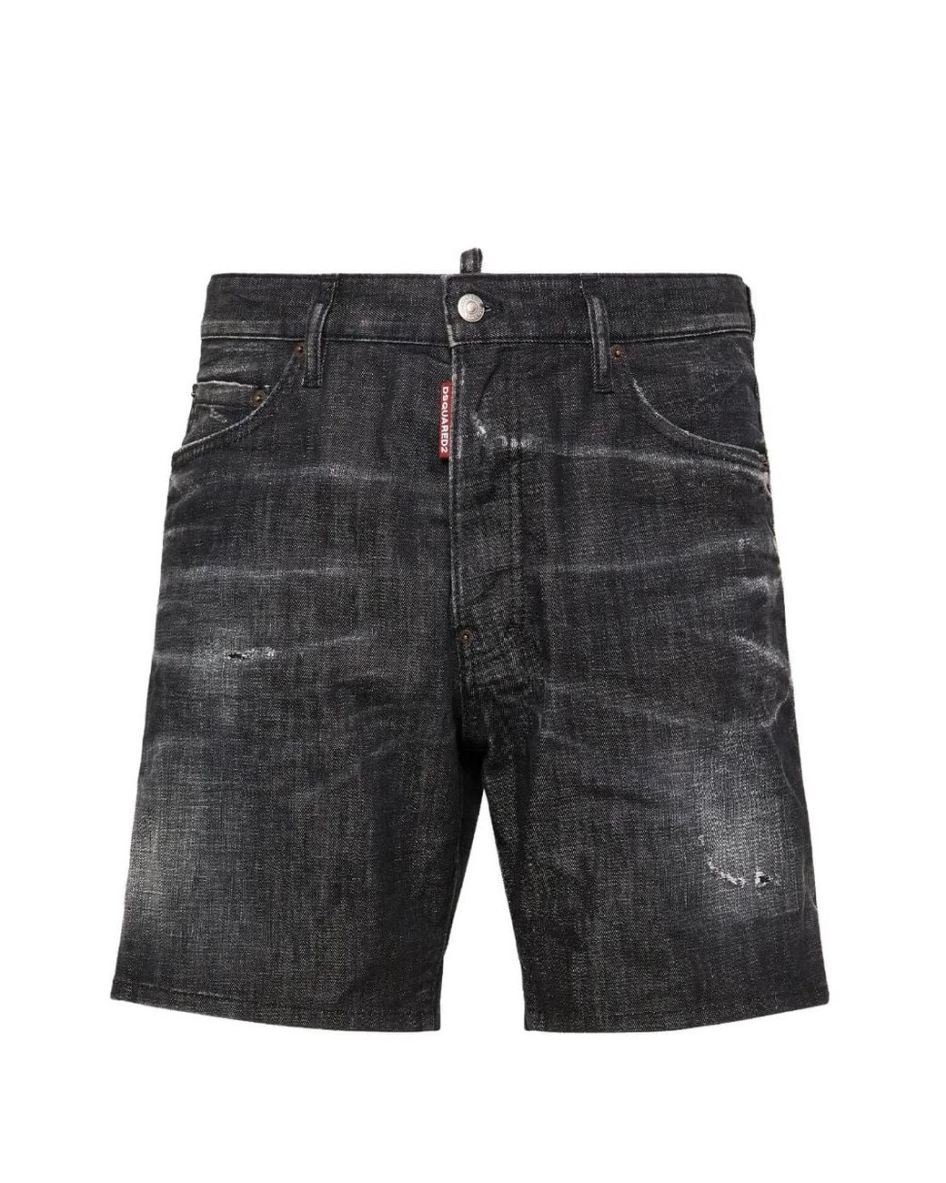 DSquared² Black Marine Denim Shorts for men