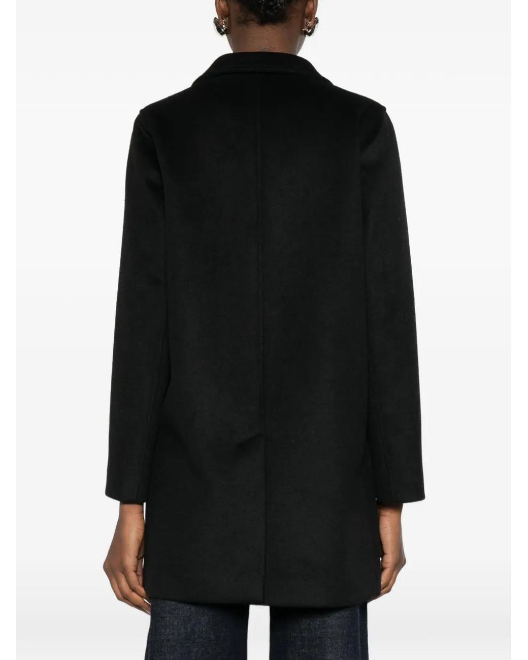 Blanca Vita Black Lapel Welt-Pocket Coat