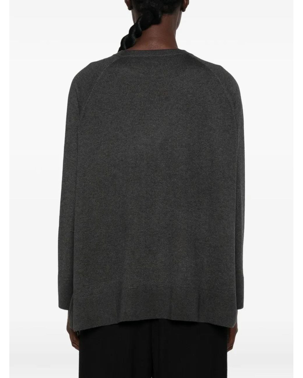 Purotatto Black Raglan-Sleeve Sweater
