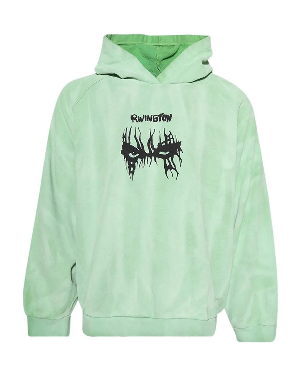 RRR123 Green Graphic-Print Hoodie for men