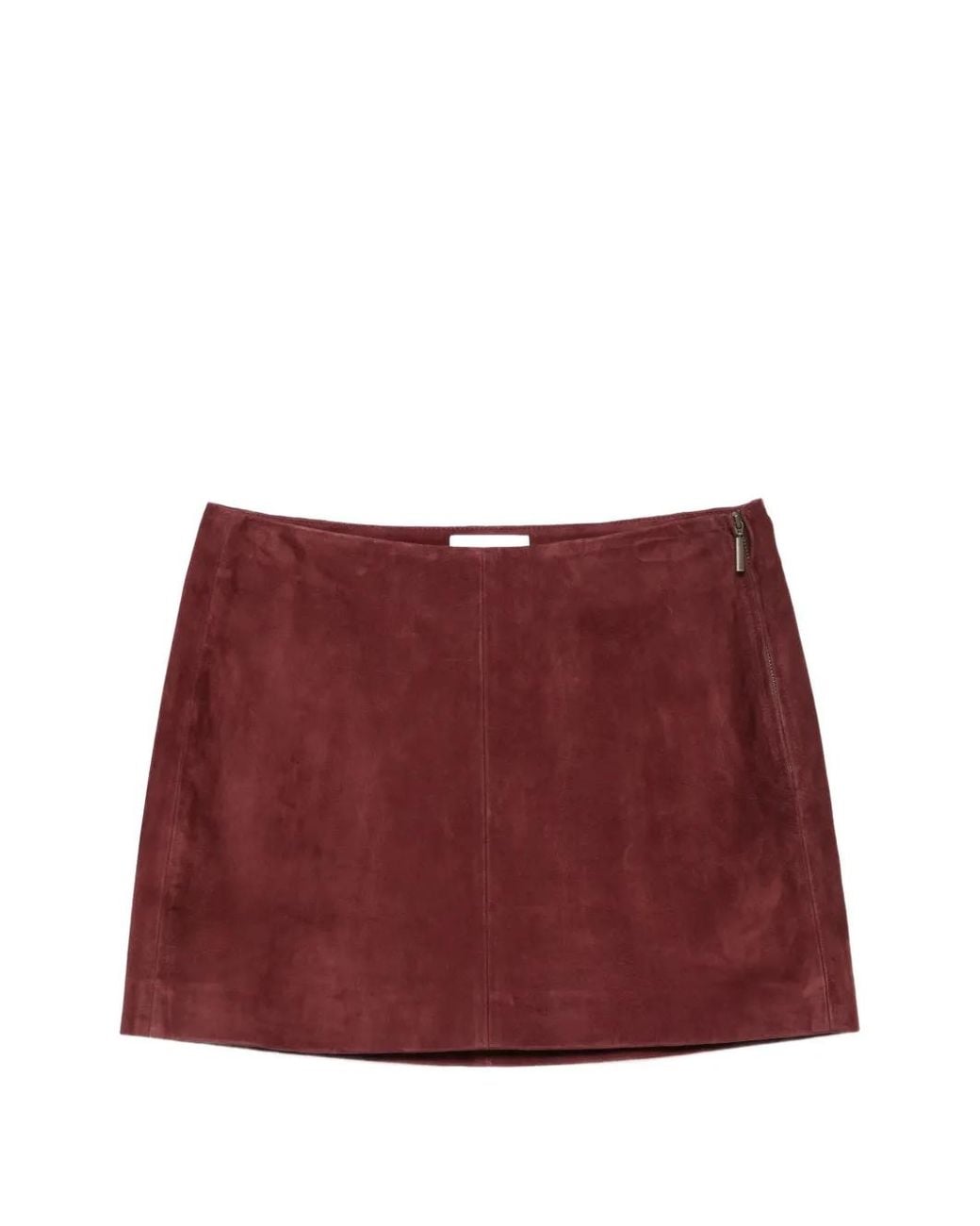 Arma Red Melody Suede Mini Skirt
