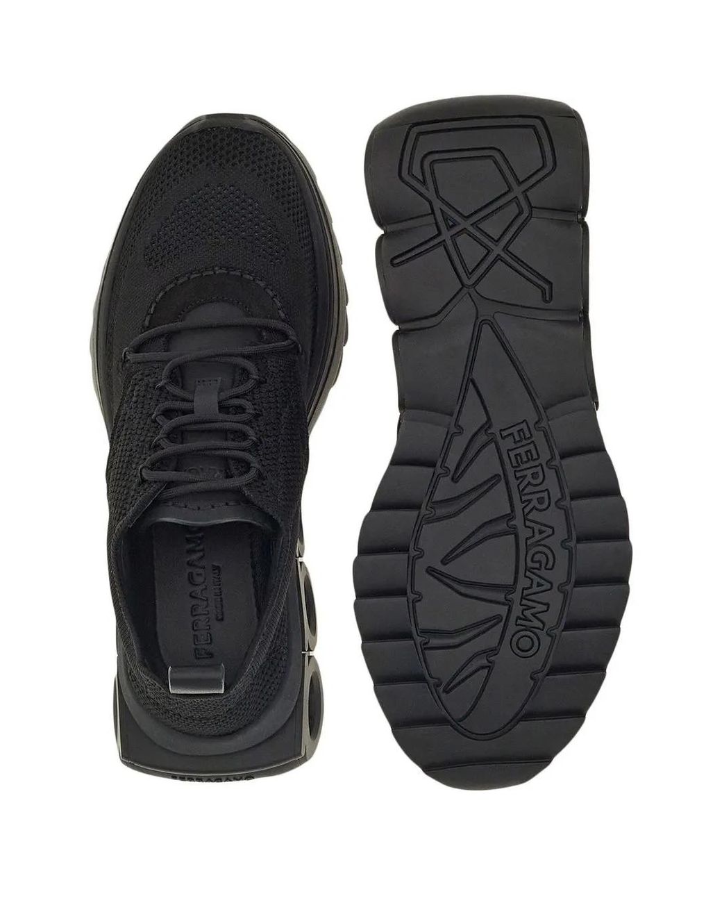 Ferragamo Black Herren Running Sneaker