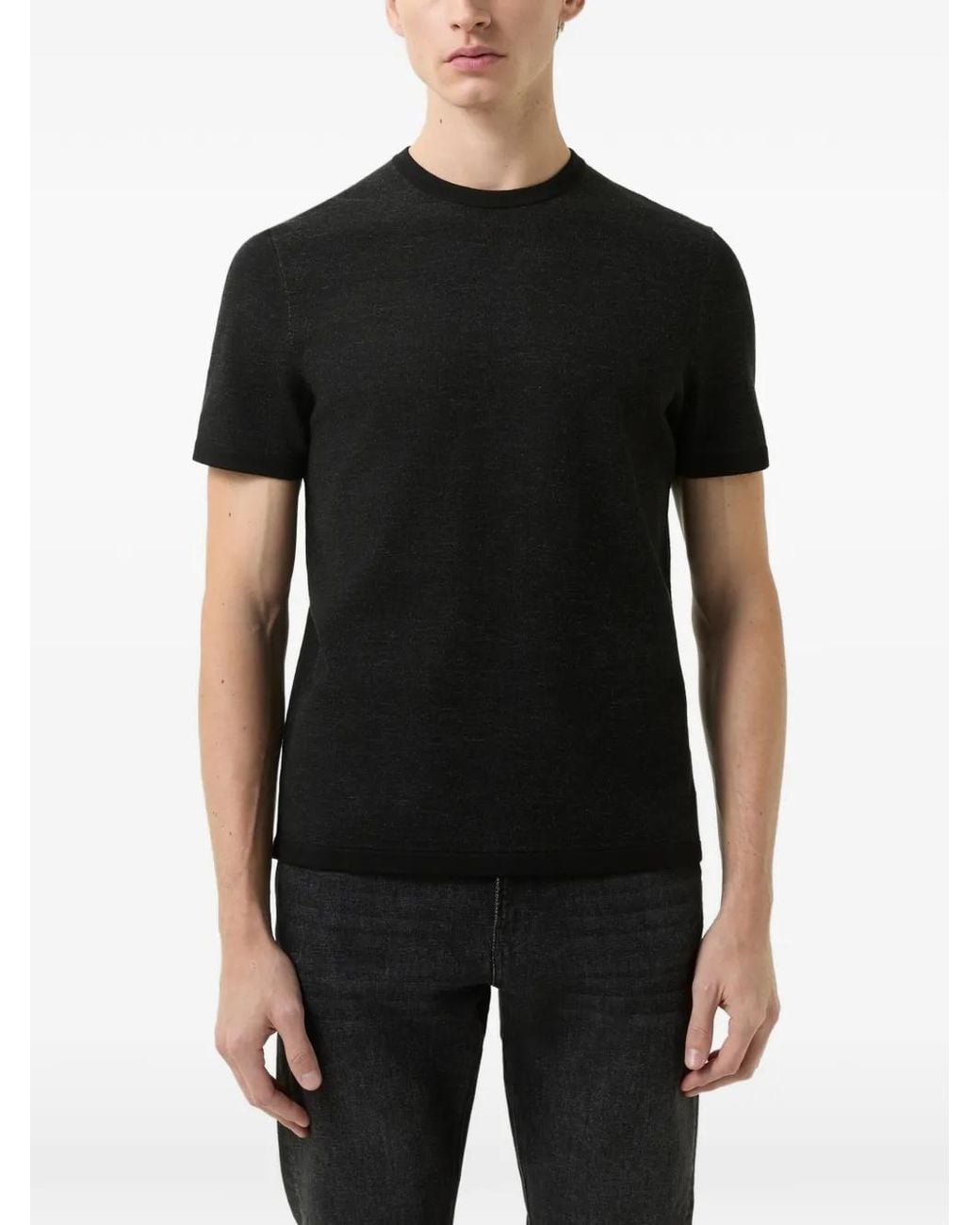 Bogner Black Ohio Knitted T-Shirt for men