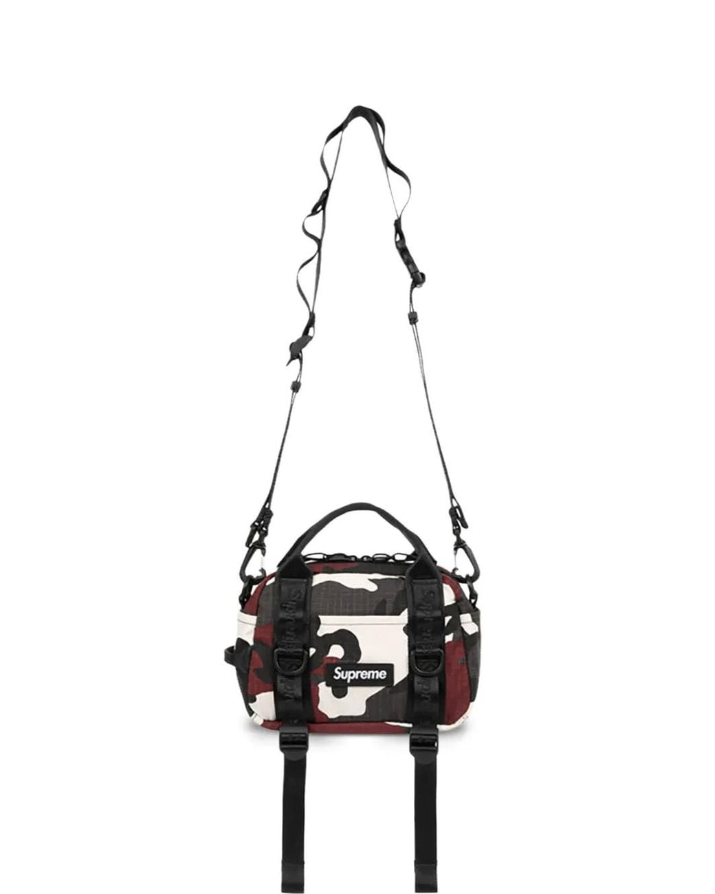 Supreme Black Camouflage-Print Shoulder Bag for men