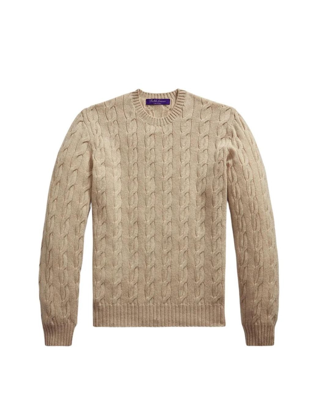 Ralph Lauren Natural Cable-Knit Cashmere Sweater for men