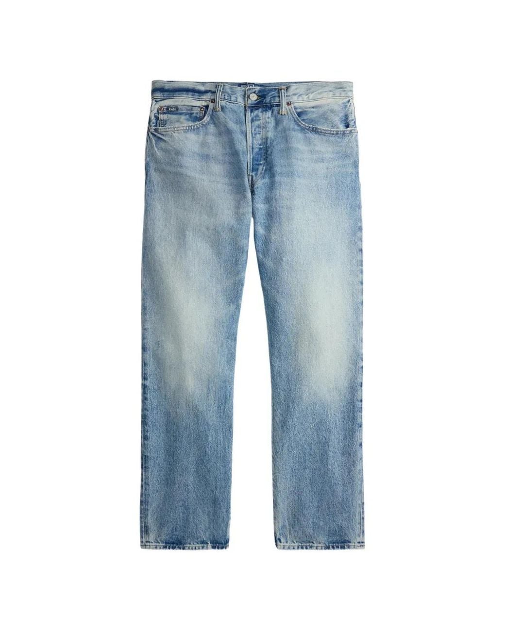 Polo Ralph Lauren Blue Jean Droit À Coupe Cinq Poches for men