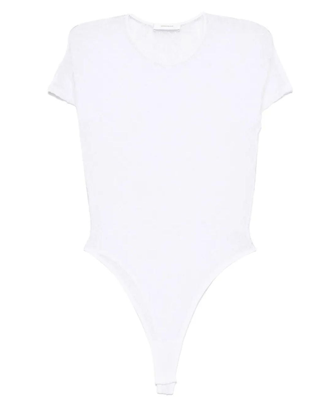 Wardrobe NYC White Short-Sleeves Bodysuit