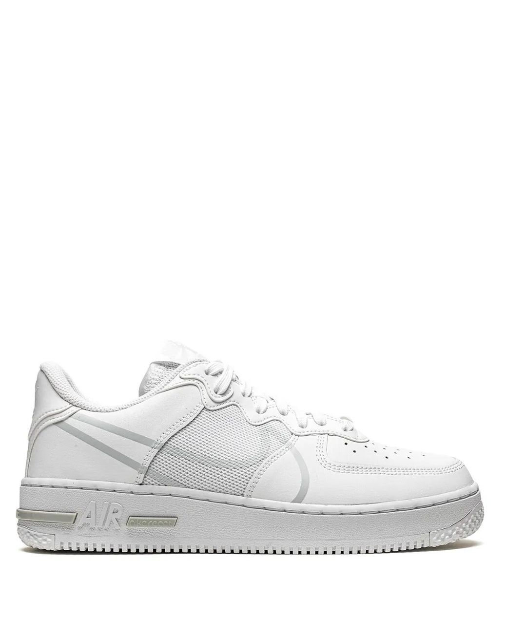 Nike White Air Force 1 Low React Sneakers
