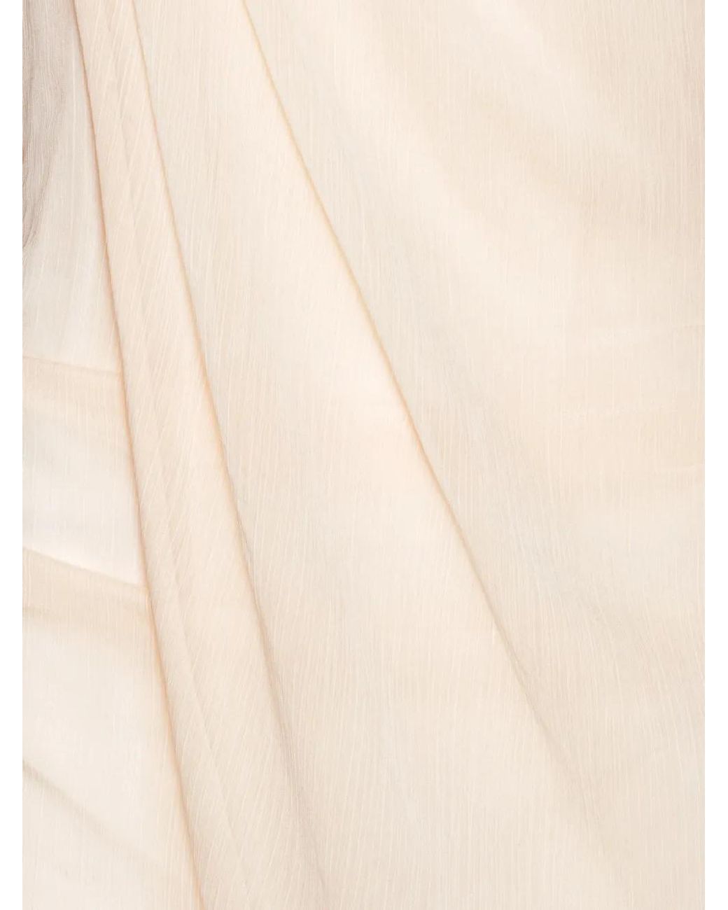 ROTATE BIRGER CHRISTENSEN White Chiffon Mini Cape Dress Light