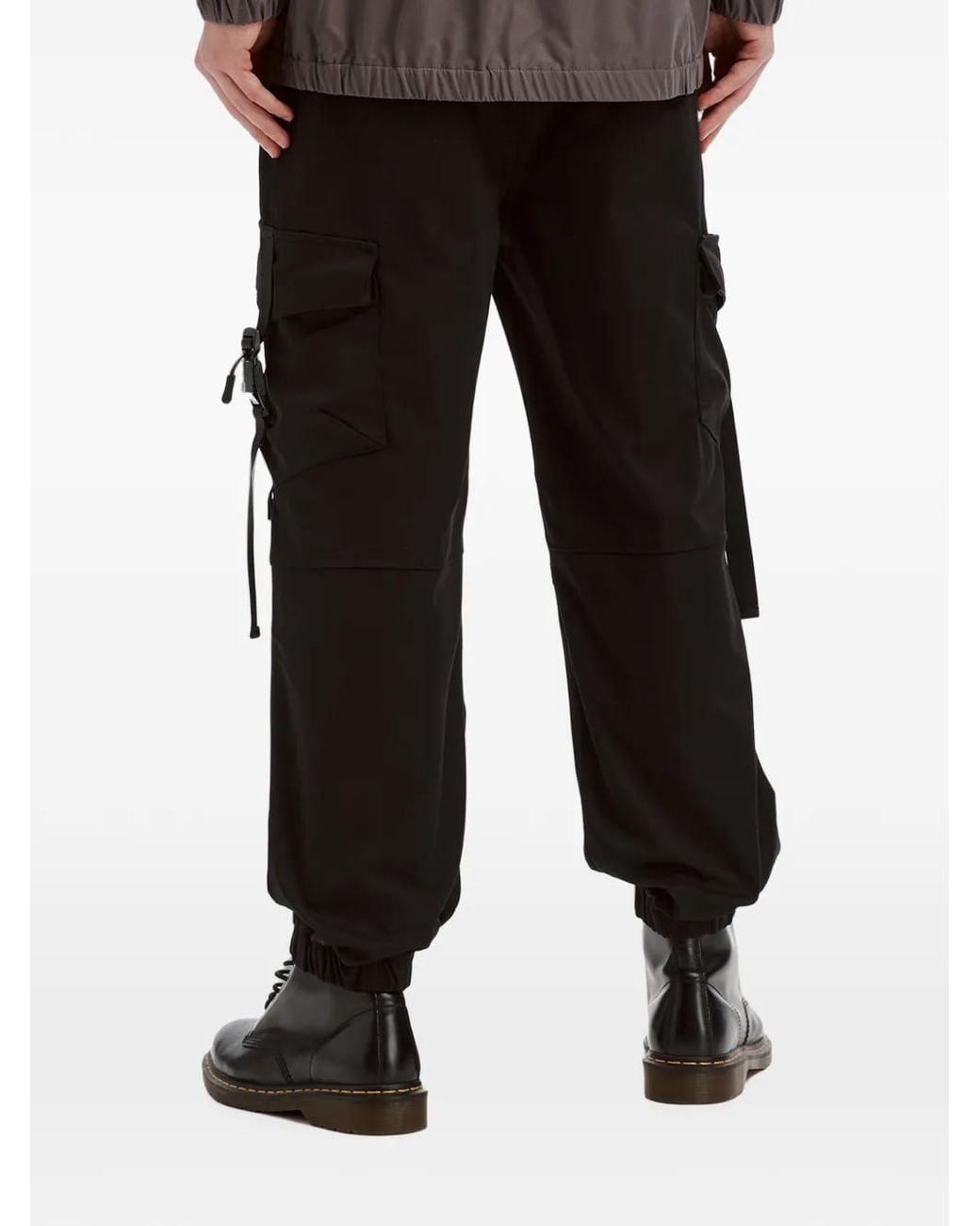 Musium Div. Black Drawstring Cargo Pants for men