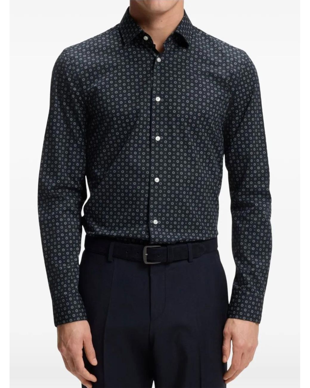 Boss Blue Slim-Fit Business Shirt for men