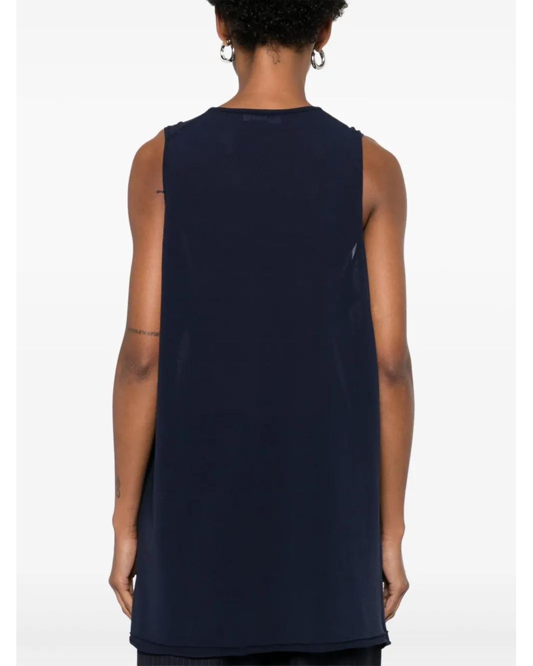 SONIA CARRASCO Blue Layered Tank Top