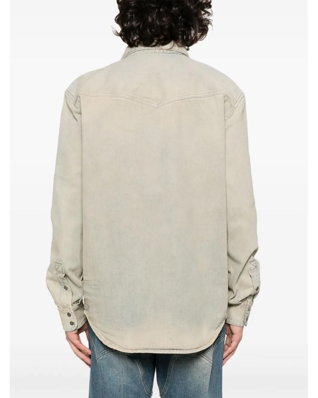 DIESEL White Denim Shirt for men