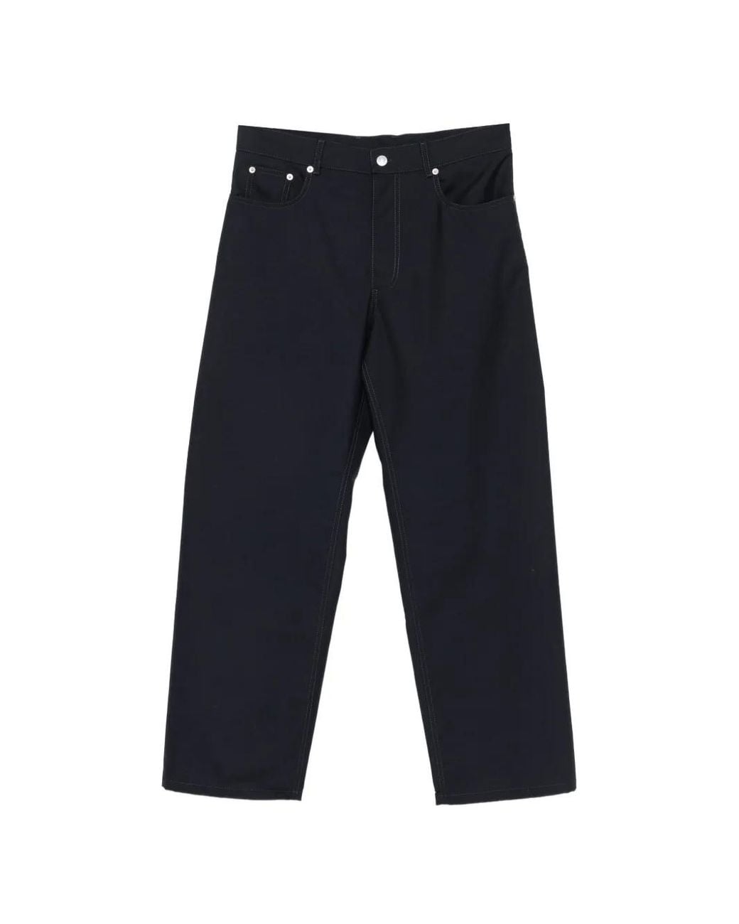 Moschino Blue Belt-Loop Pocket Trousers for men