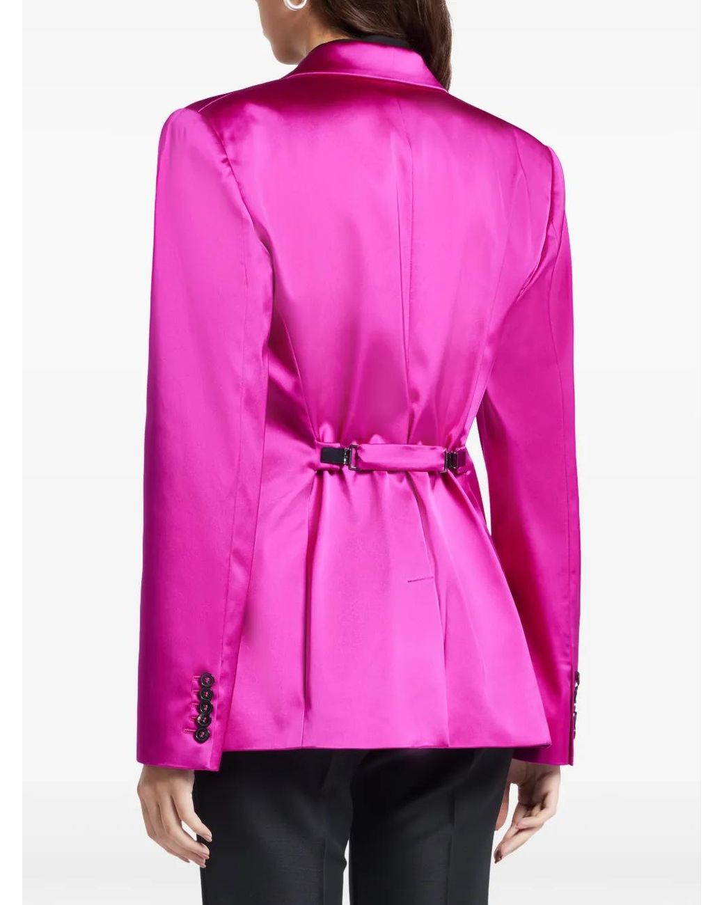 Tom Ford Pink Single-Breasted Satin Blazer