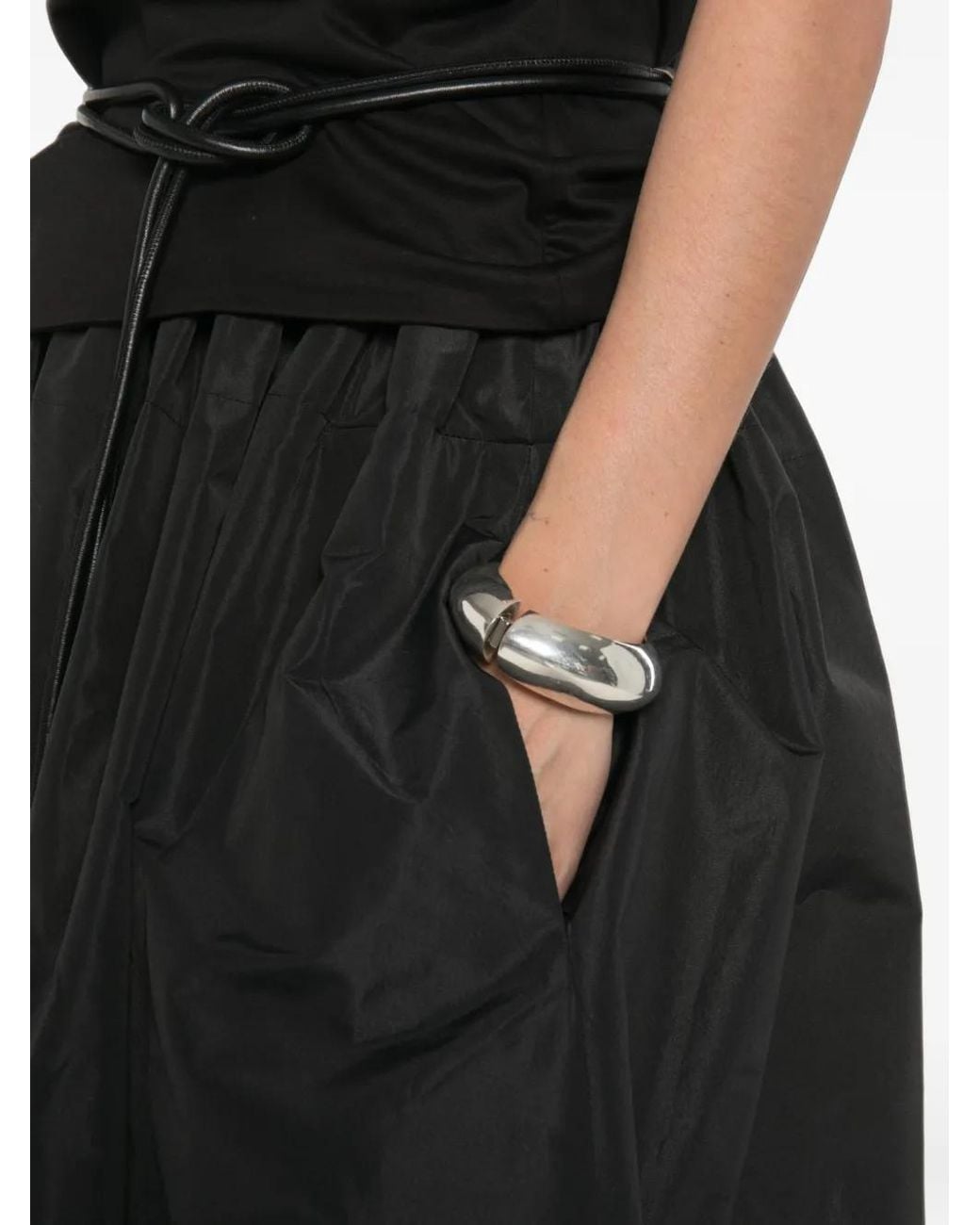 Lutz Huelle Black Glory Pleated Midi Skirt