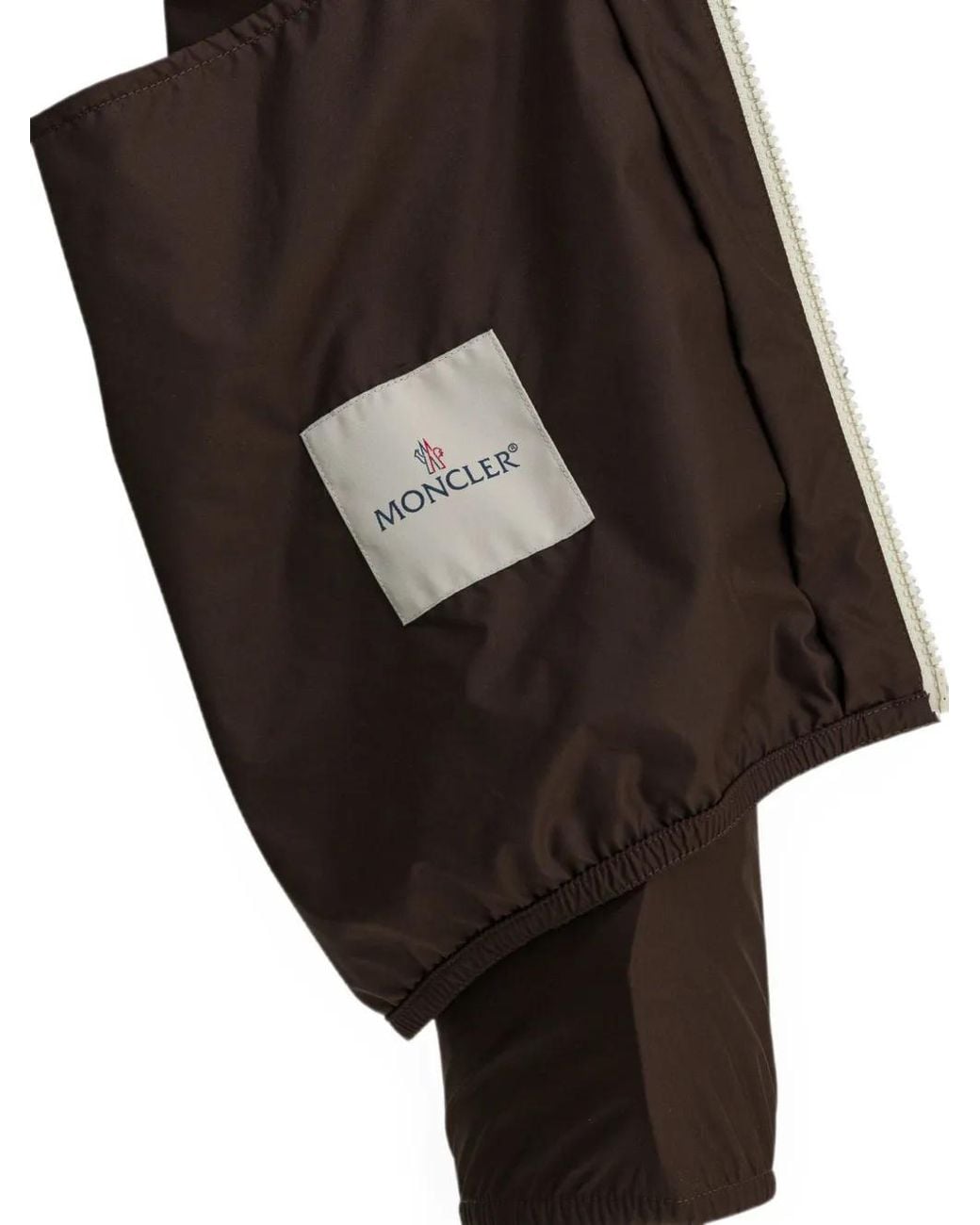 Moncler Brown Veste À Patch Logo