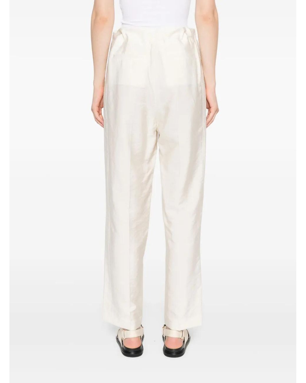 frenken White Waist String Trousers