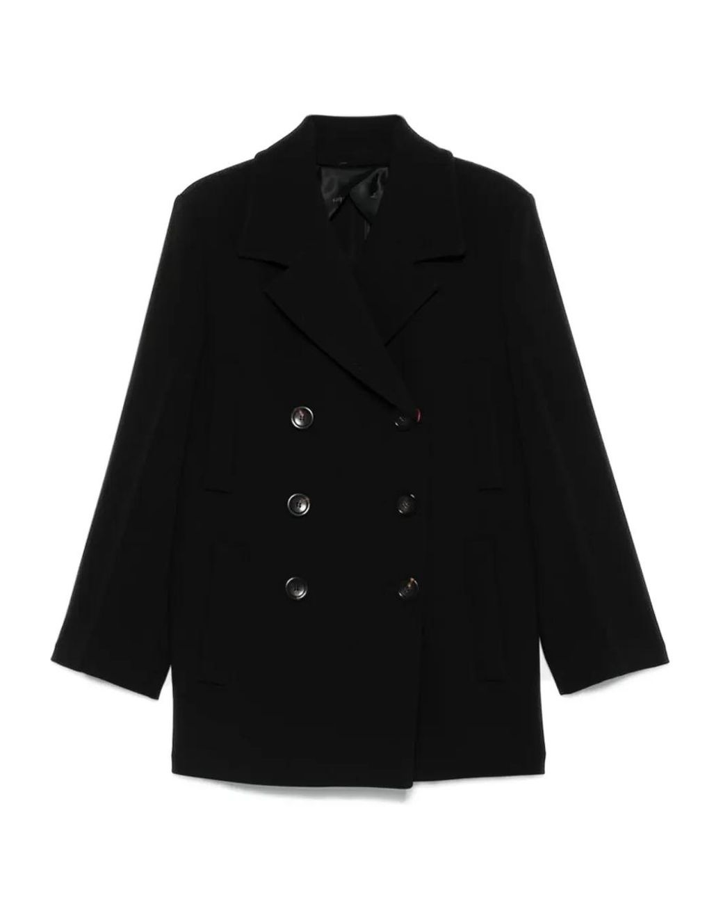 Blazer Con Doble Botonadura Max Mara de color Black