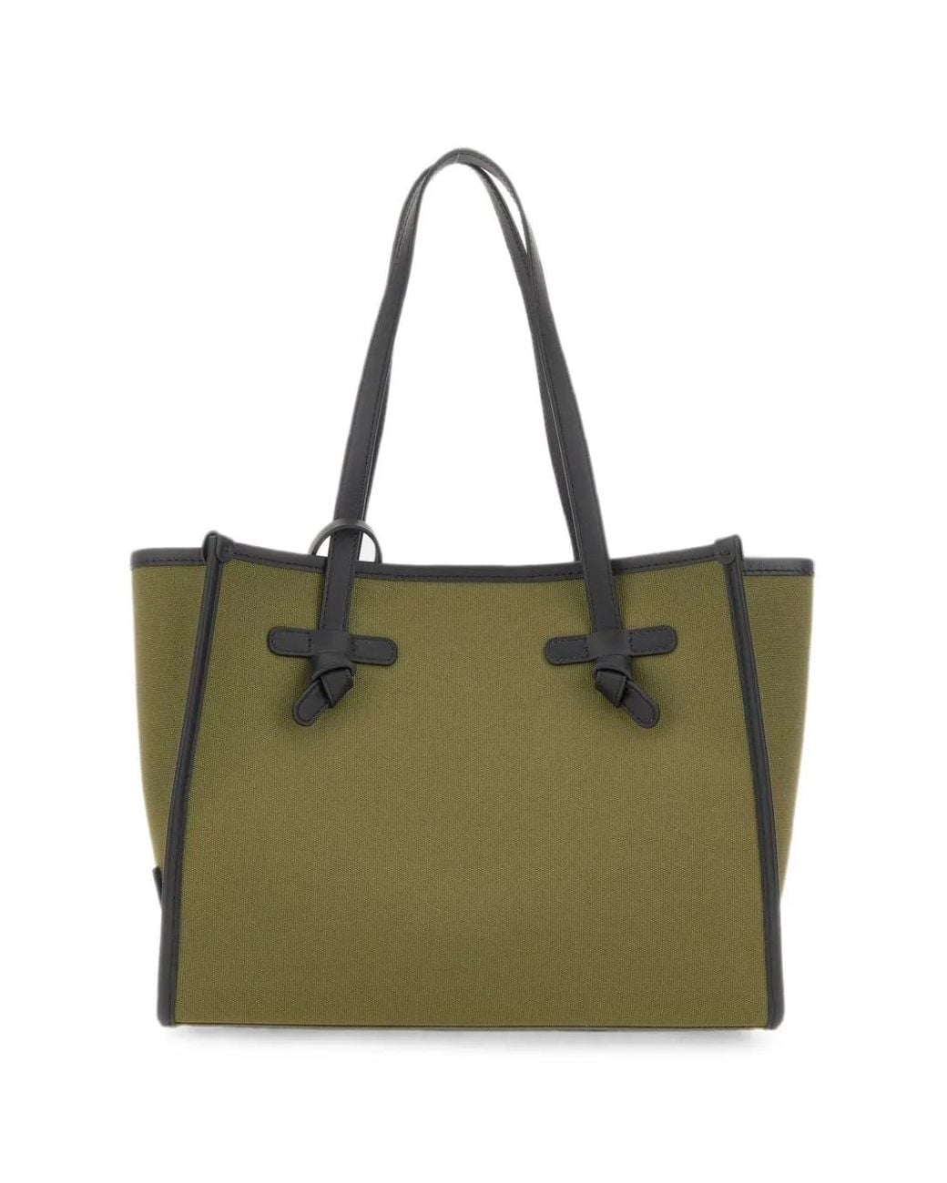 MARCELLA CLUB Green Marcella Contrast-Trim Tote Bag