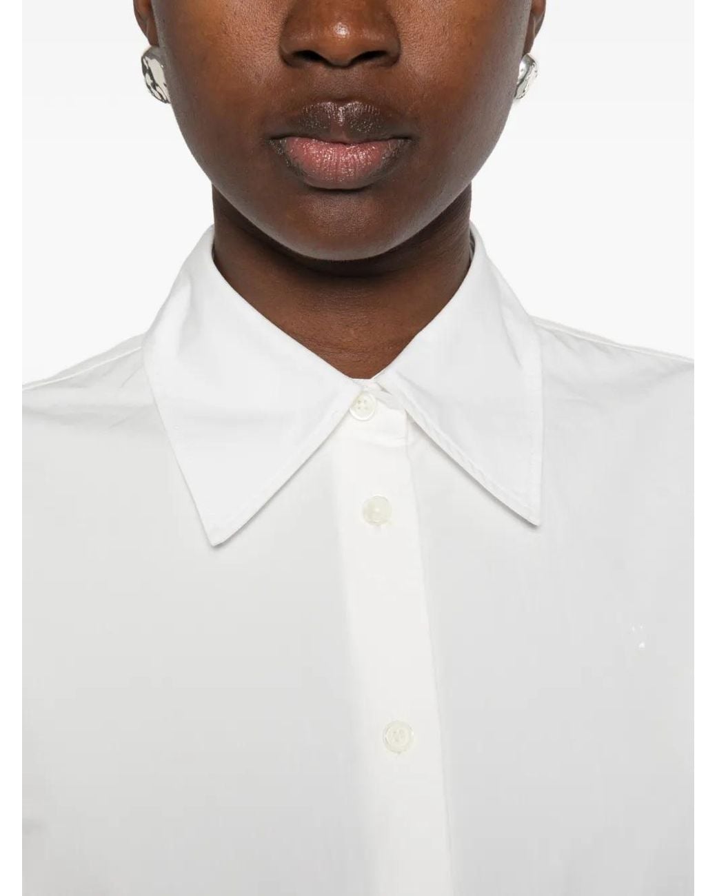 Jil Sander White Classic-Collar Long-Sleeve Shirt