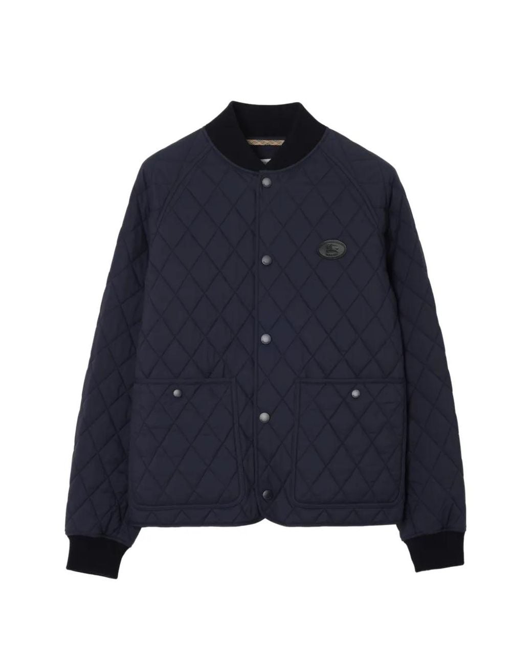 Burberry Blue Quilted Nylon Jacket for men
