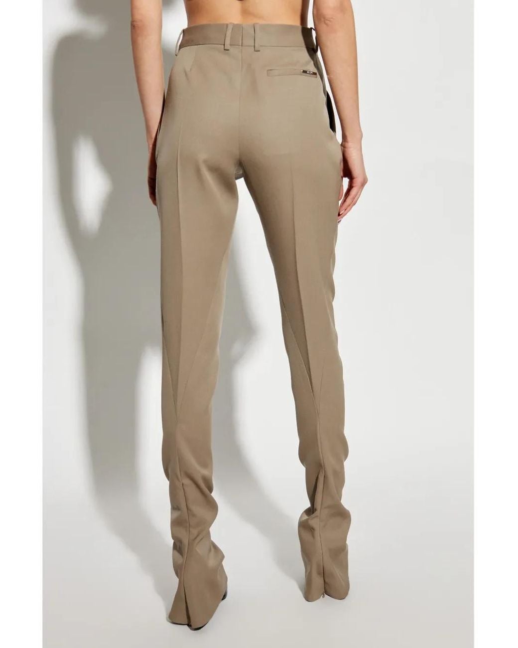 The Attico Natural Virgin-Wool Tailored Trousers