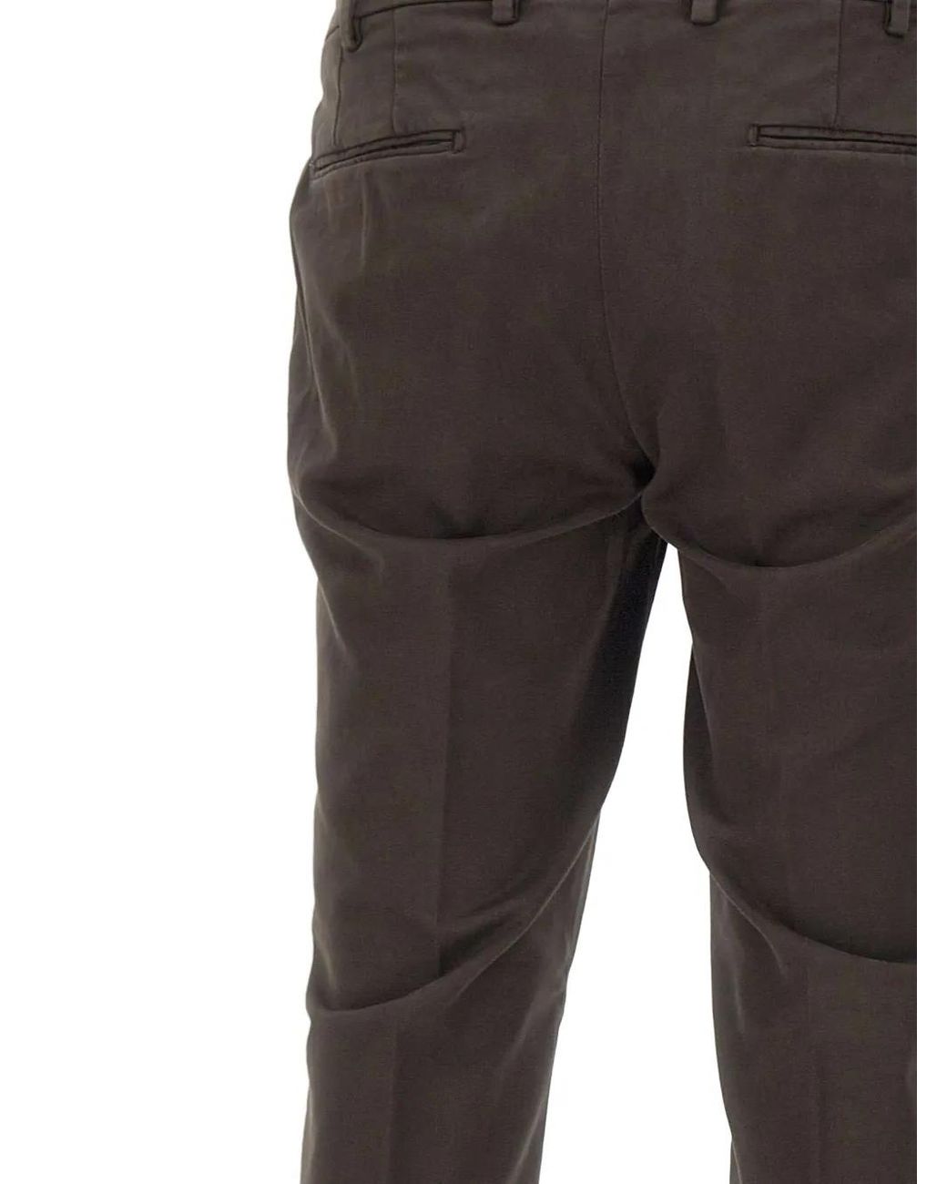 Devore Gray Concealed-Closure Trousers for men