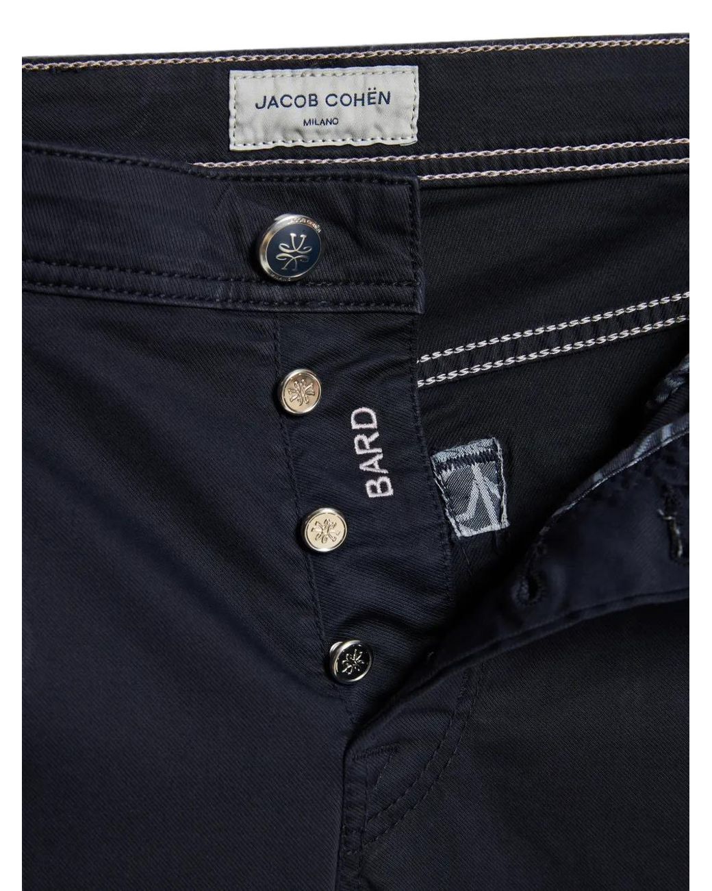 Jacob Cohen Blue Bard Logo-Patch Trousers for men