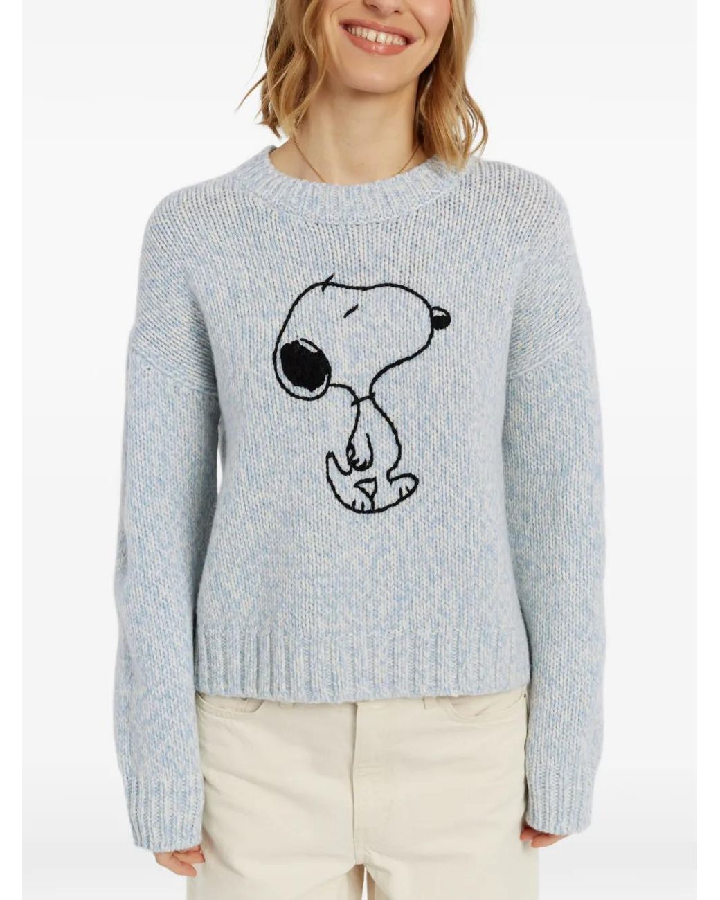 Chinti & Parker White Snoopy Marl Sweater