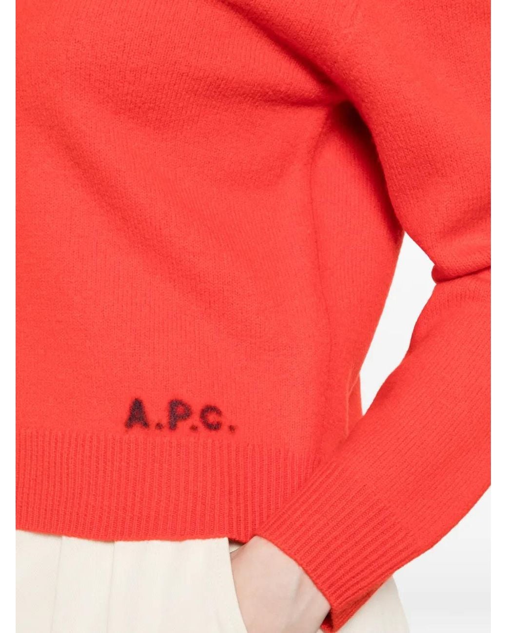 A.P.C. Red Crew-Neck Seater