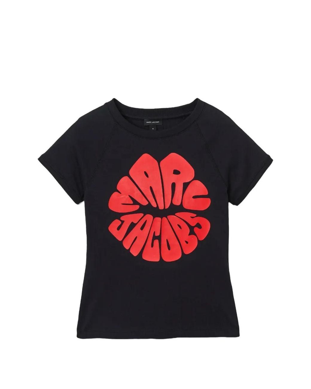 Marc Jacobs Red Kiss Logo Shrunken T-Shirt