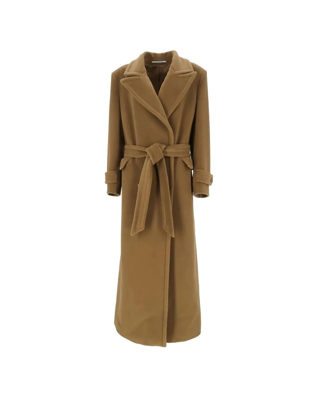 Cappotto Con Cintura di Tagliatore in Natural