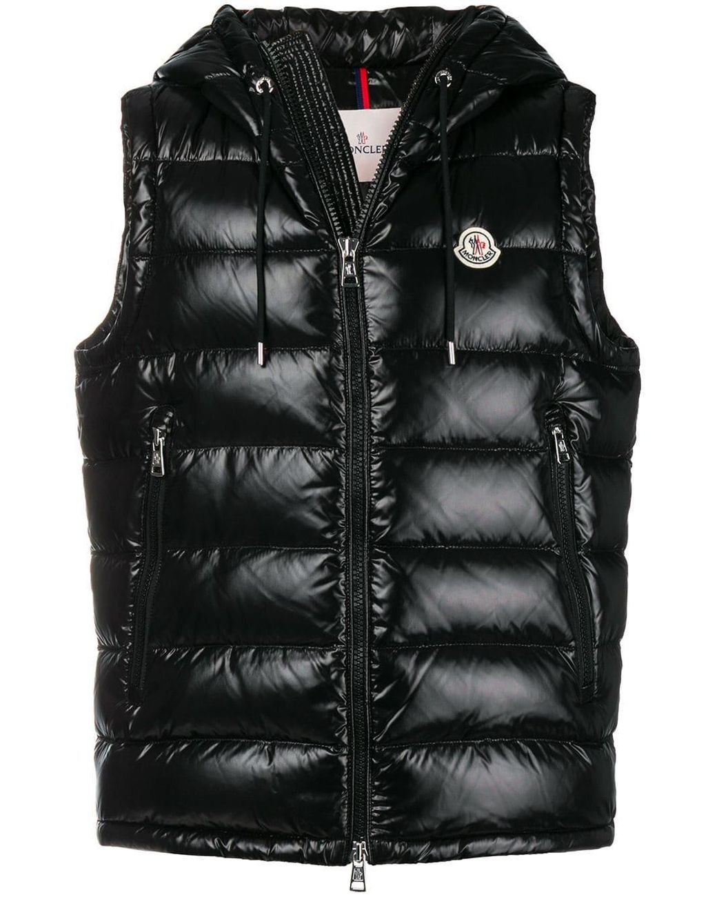 Moncler Lanoux Hooded Vest in Black for Men | Lyst Canada