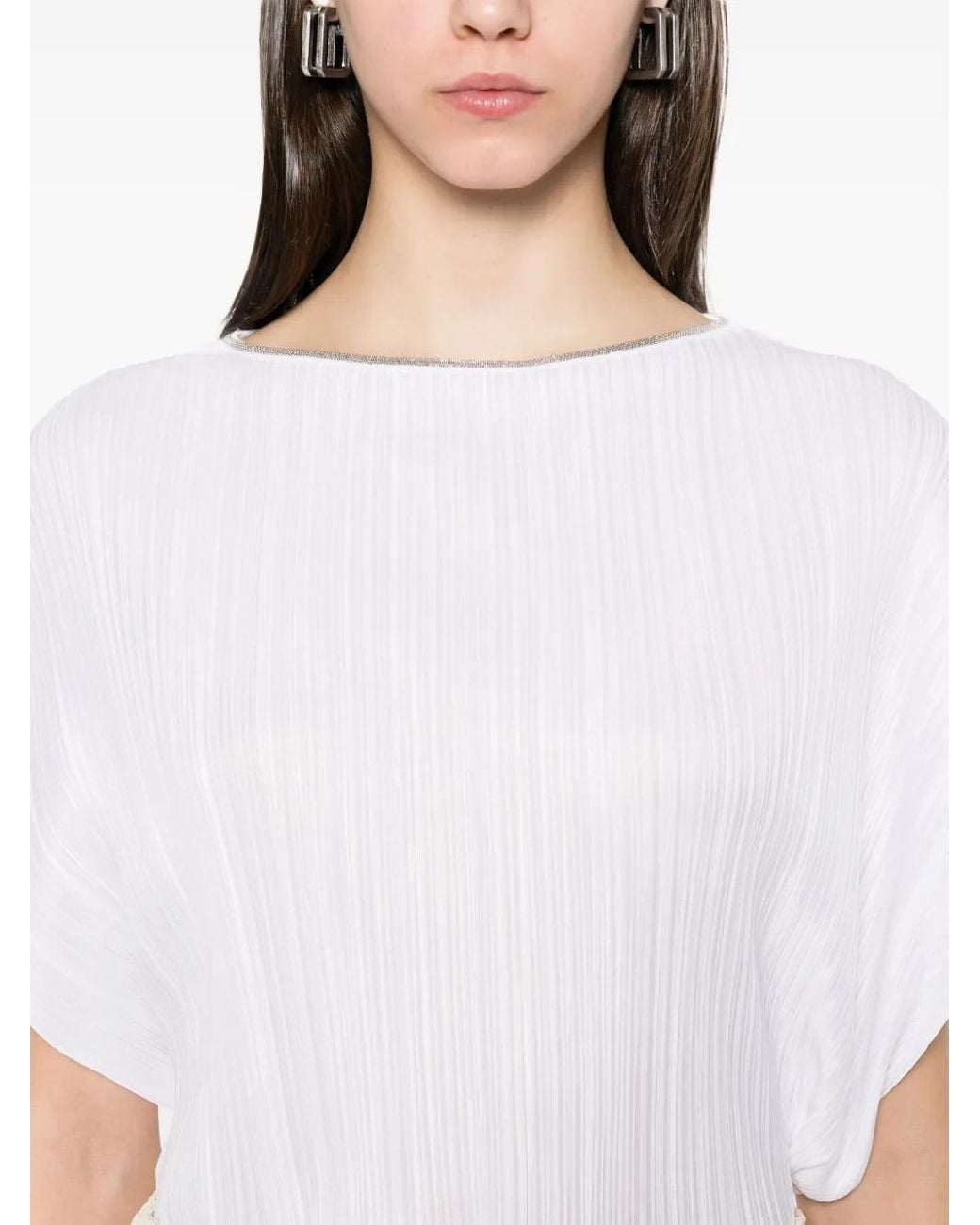 Fabiana Filippi White Chic Top For Effortless Style