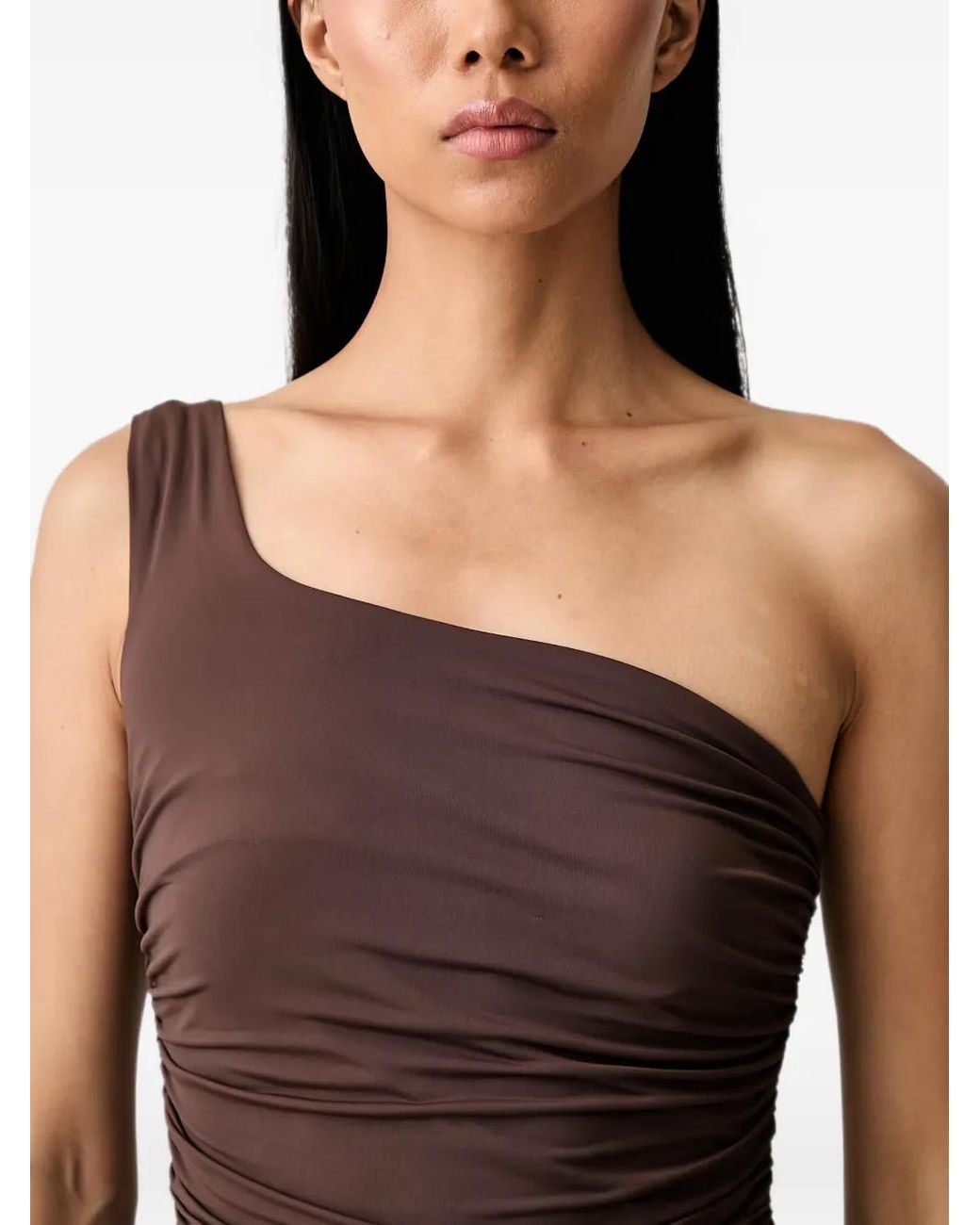 Bardot Black Dion One-Shoulder Ruched Top