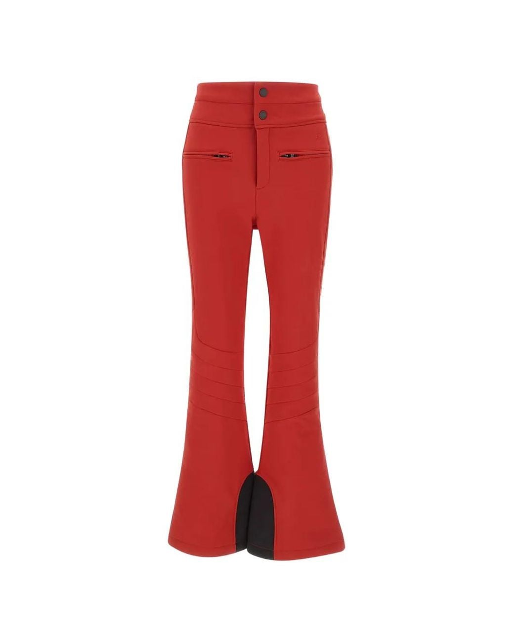Perfect Moment Red High-Waist Aurora Flare Ski Pants