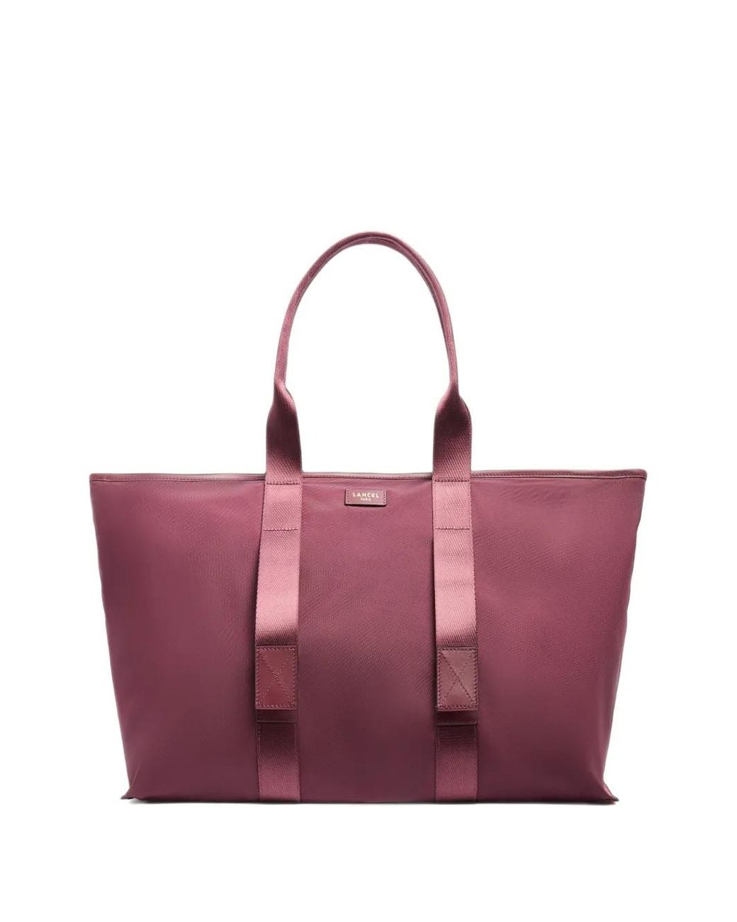 Lancel Purple Large Mistral Rollable Tote Bag
