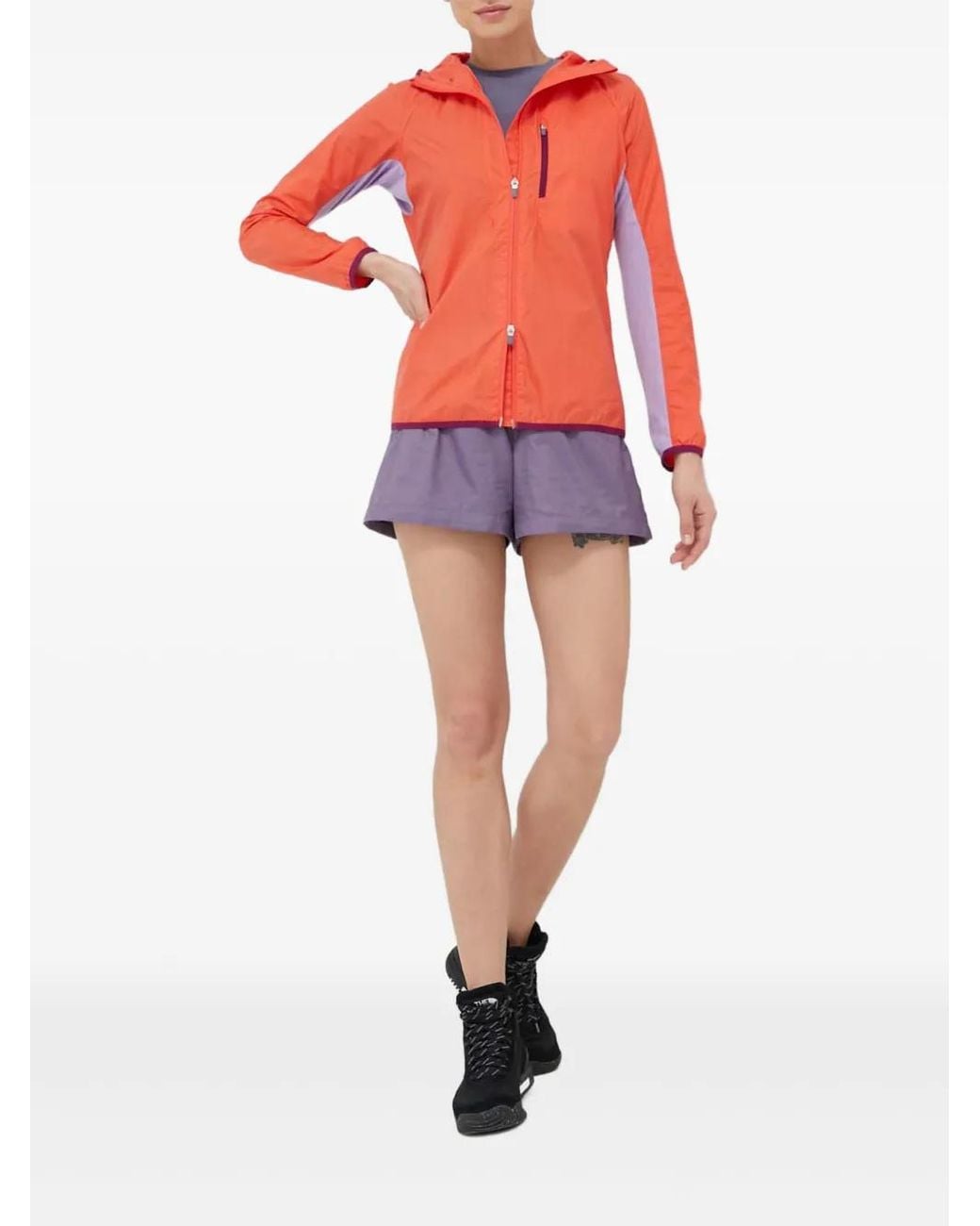 Icebreaker Red Hooded Colourblock Jacket