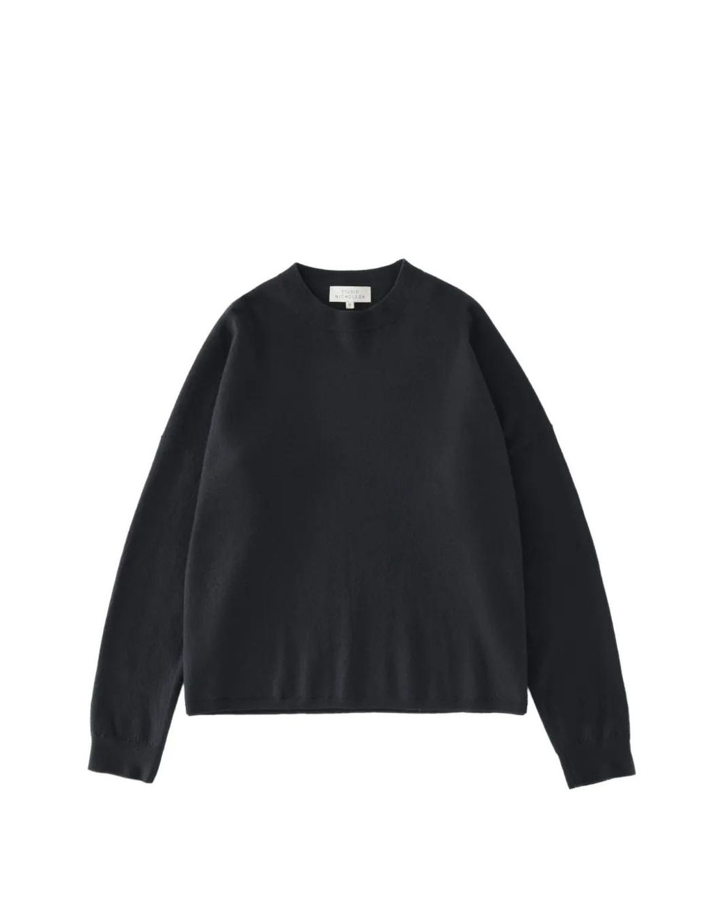 Studio Nicholson Black Pull À Effet D'Épaules Descendues for men