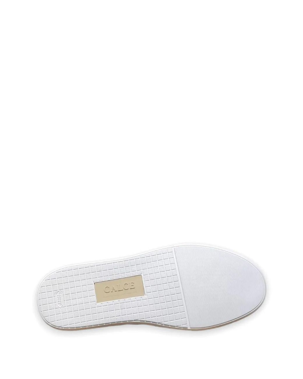 Calce White Low-Top Leather Sneakers for men