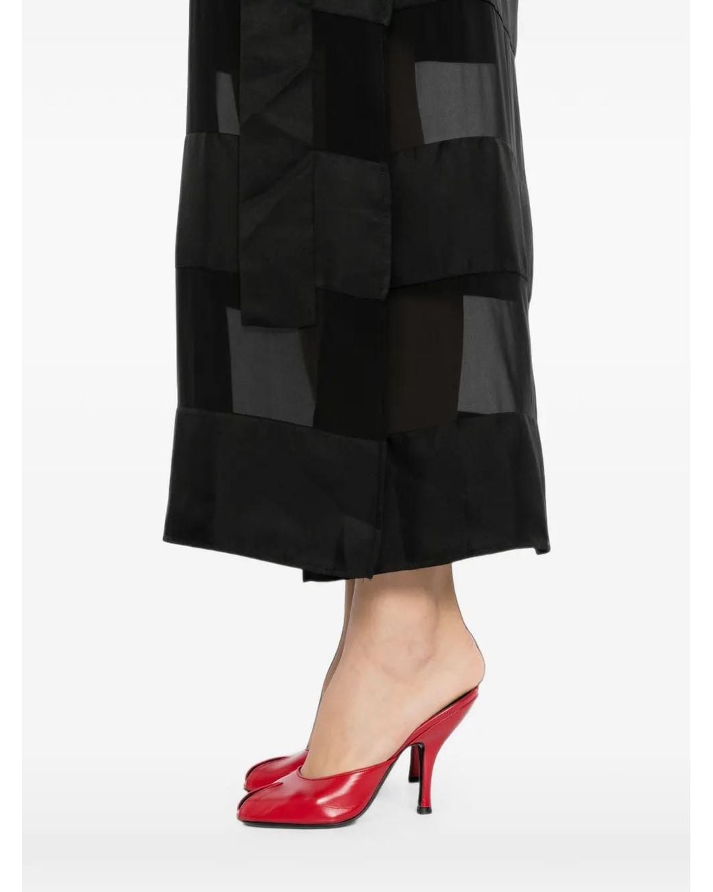 Cynthia Rowley Black Robe Longue À Empiècement Transparent En Soie