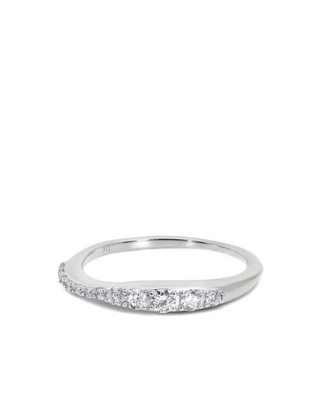 Monica Vinader White Ring Mit Diamanten