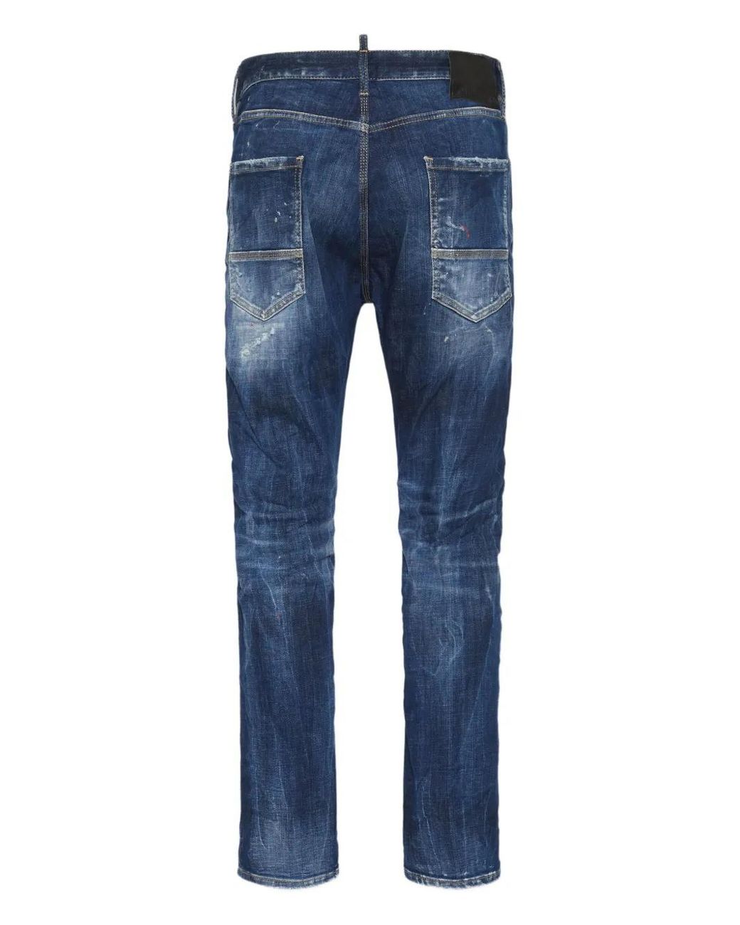 DSquared² Blue Ripped Washed Jeans for men